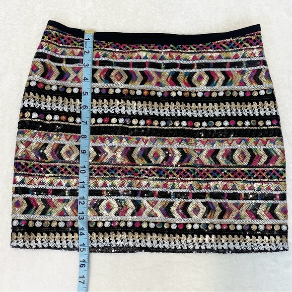 Guess Colorful Sequin Embellished Mini Skirt Festival Event Summer Art to Wear - Picture 5 of 8